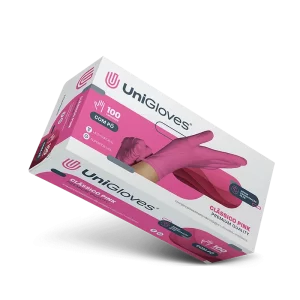 Luva de látex Rosa - Clássico Pink para procedimento não cirúrgico (pouco pó) - UNIGLOVES