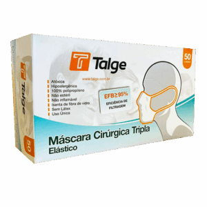 Máscaras TNT na cor Branca - Talge