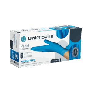 Luva Nitrílica Azul para procedimento não cirúrgico (sem pó) - UNIGLOVES