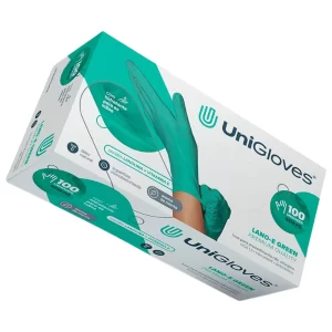 Luva de látex Lano-e Green para procedimento não cirúrgico (sem pó e com hidratante) - UNIGLOVES