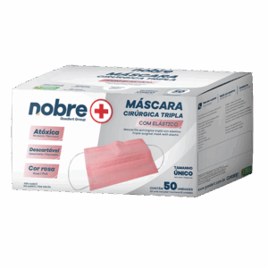 Máscara Tripla TNT na cor Rosa - Nobre