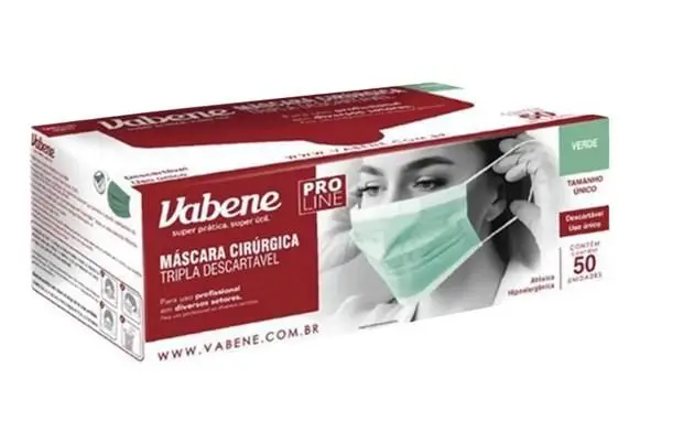 Máscara Tripla TNT na cor Verde - Vabene