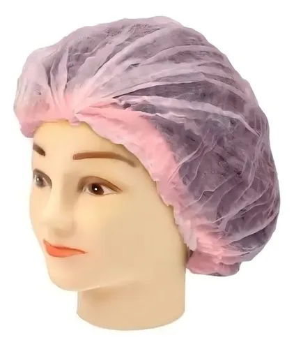 Touca Sanfonada TNT Vabene Rosa - Pacote c/100 unidades. - Imagem 2