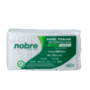 Papel toalha interfolha c/1000fls. 18x20cm. 2D. (fd. plastico) (celulose virgem) Slim flex - Nobre