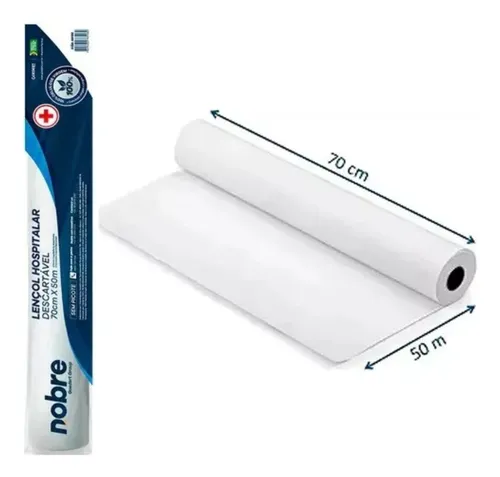 Lençol Hospitalar - sem Picote - 70cm x 50m - Nobre - Imagem 2