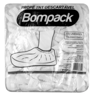 Propé TNT descartável na cor Branca - Bompack
